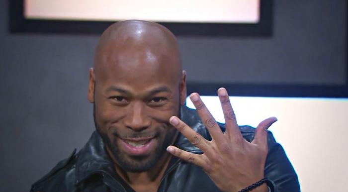 Anthony Evans, who is unmarried, showed off his ring-free hand on 'The Chat' with Priscilla Shirer.