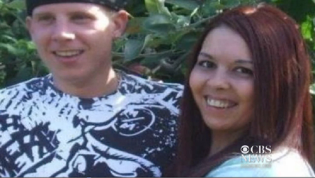 Hero mom Christina Simoes (r) and the father of her young son Tyler Strangman (l).