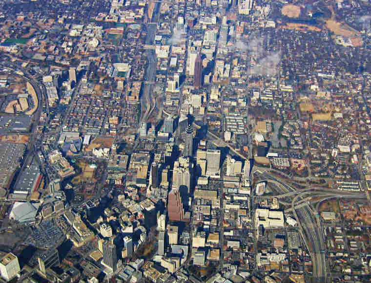 Aerial of Downtown Atlanta, Georgia