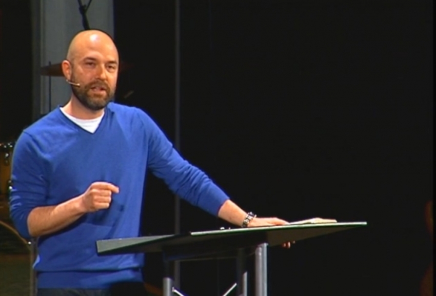 Covenant Life Church lead pastor Josh Harris addresses his congregation on May 18, 2014, following former church volunteer Nathan Morales' conviction of sex abuse.