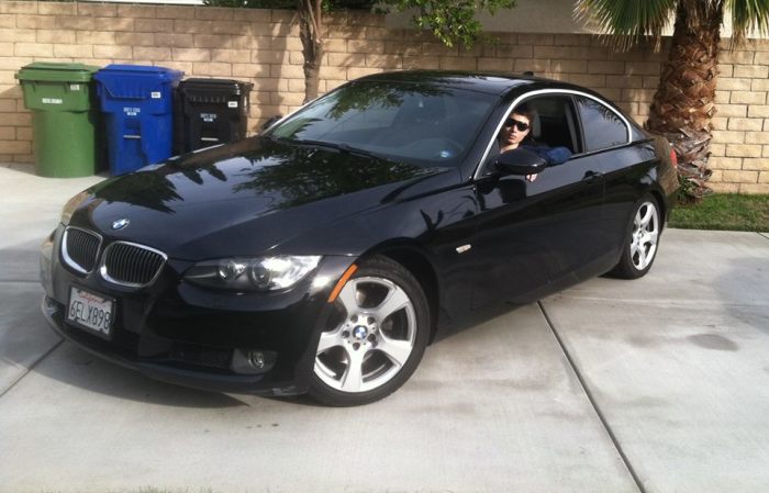 Elliot Rodger, 22, in his BMW.