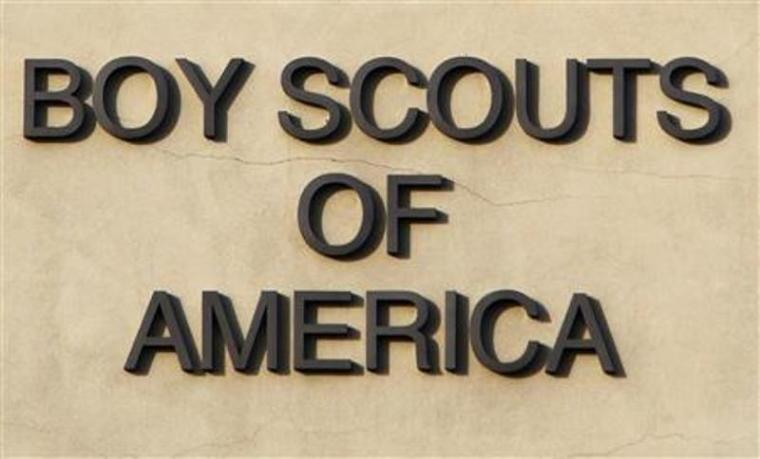 The Boy Scouts of America signage is seen on the Cushman Watt Scout Center, headquarters of the organization for the Los Angeles Area Council, in Los Angeles, California, in this Oct. 18, 2012, file photo.