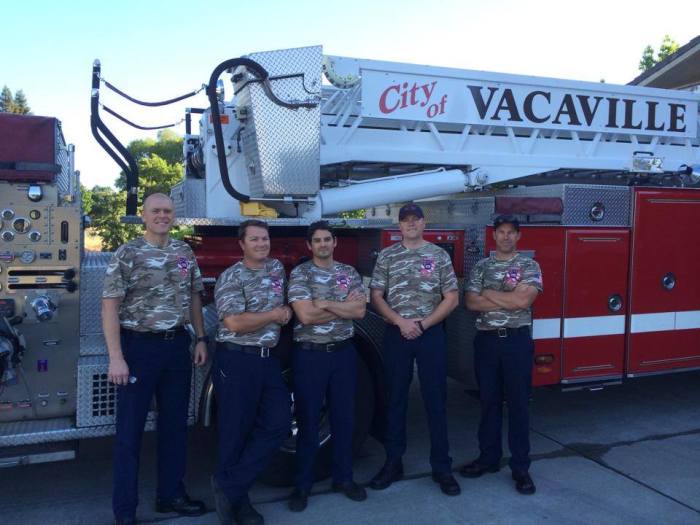 Firefighters in Vacaville, California.