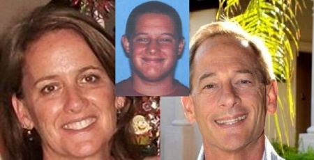 Michael Sheer, 21, (inset),Lydia Sheer, 54 (l) and Mark Sheer, 55, (r)