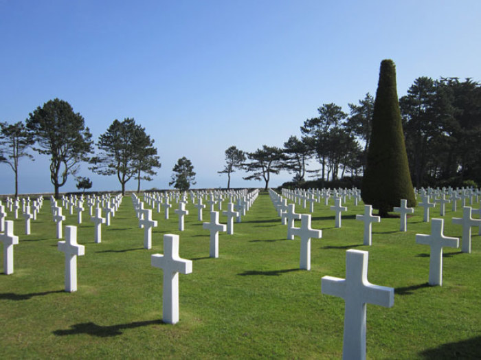Omaha Beach Cemetery, Normandy, France.