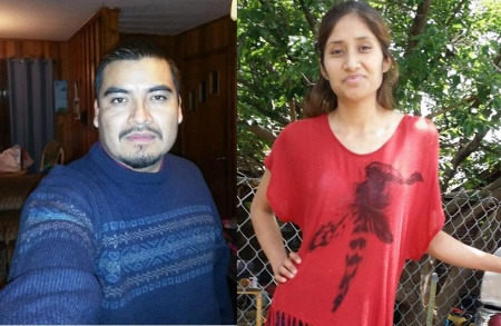 Nicolas Cruz, 31, (r) and his wife, Kristina Munoz, 26 (r).