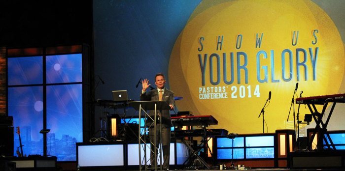 Ronnie Floyd, senior pastor of Cross Church in northwest Arkansas, speaks on the opening night of 2014 SBC Pastors' Conference in Baltimore, Md., on Sunday, June 8, 2014.