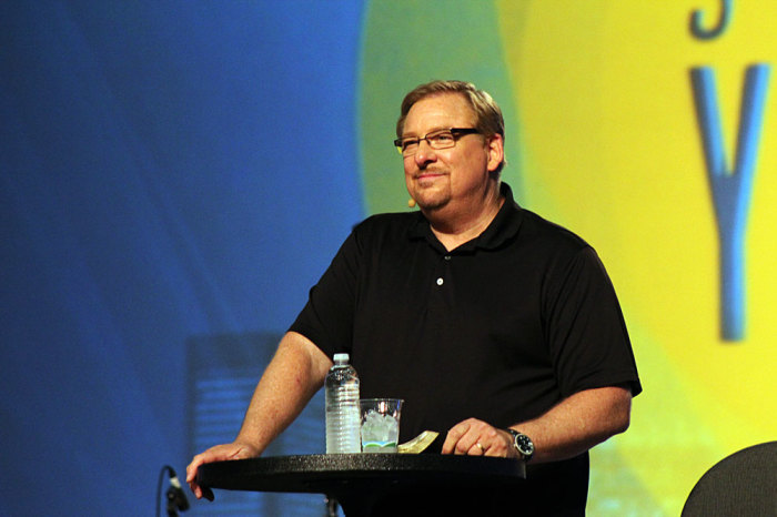 Rick Warren, pastor of Saddleback Church in Lake Forest, California, speaks at the Pastors' Conference 2014, ahead of the Southern Baptist Convention's Annual Meeting, on Monday, June 9, 2014, in Baltimore, Md.
