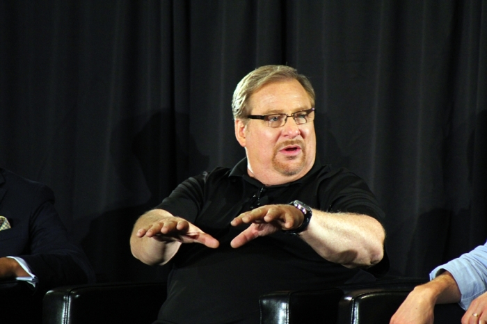 Pastor Rick Warren on the Ethics and Religious Liberty Commission panel on 'Hobby Lobby and the Future of Religious Liberty,' at the Southern Baptist Convention, Baltimore, Md., June 9, 2014.