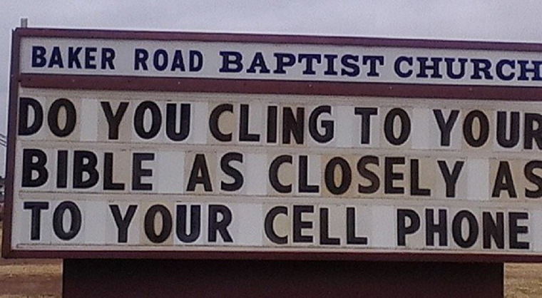 Church Sign - cell phone
