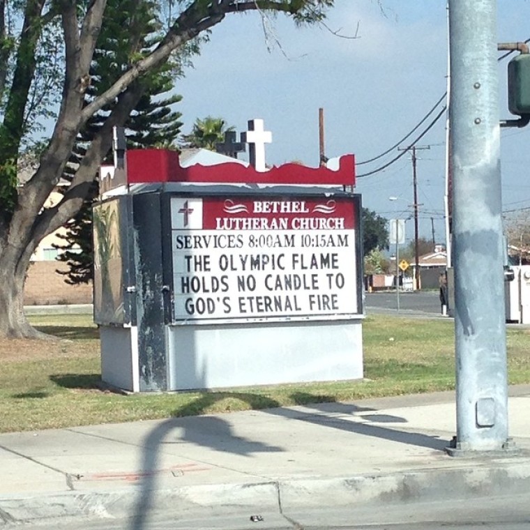 Church sign - Olympic
