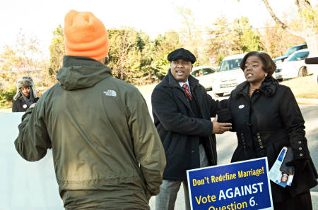 Sharon J. Lettman-Hicks, executive director and CEO of the National Black Justice Coalition in Washington, D.C., appears in a still from the documentary, "The New Black."
