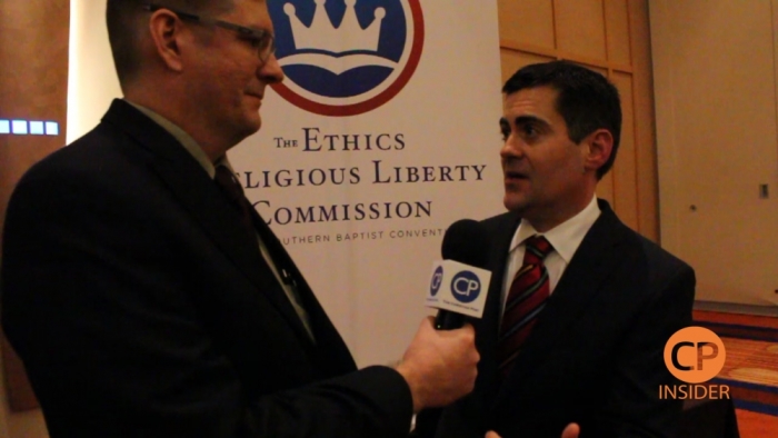 Russell Moore, president of the Southern Baptist Convention's Ethics and Religious Liberty Commission, at the SBC's annual meeting in Baltimore, Maryland, June 9, 2014.