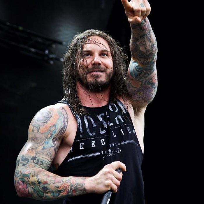 Lead singer and founder of As I Lay Dying, Tim Lambesis.