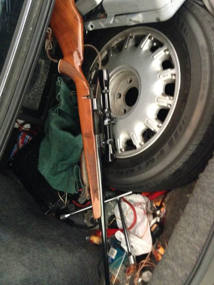 A gun seized during the recent Stockton Police Department sweep in California.