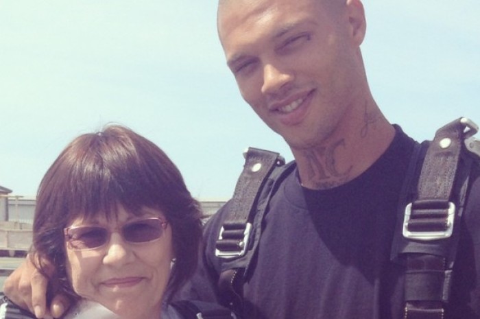 Jeremy Meeks and his mother Katherine Angier