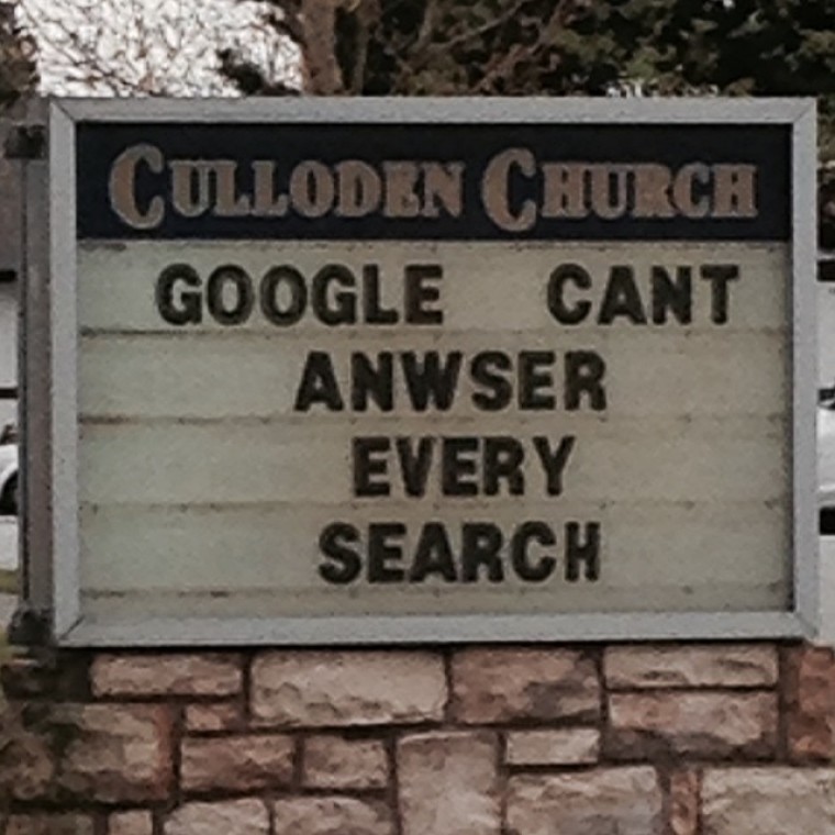 Church sign - Google