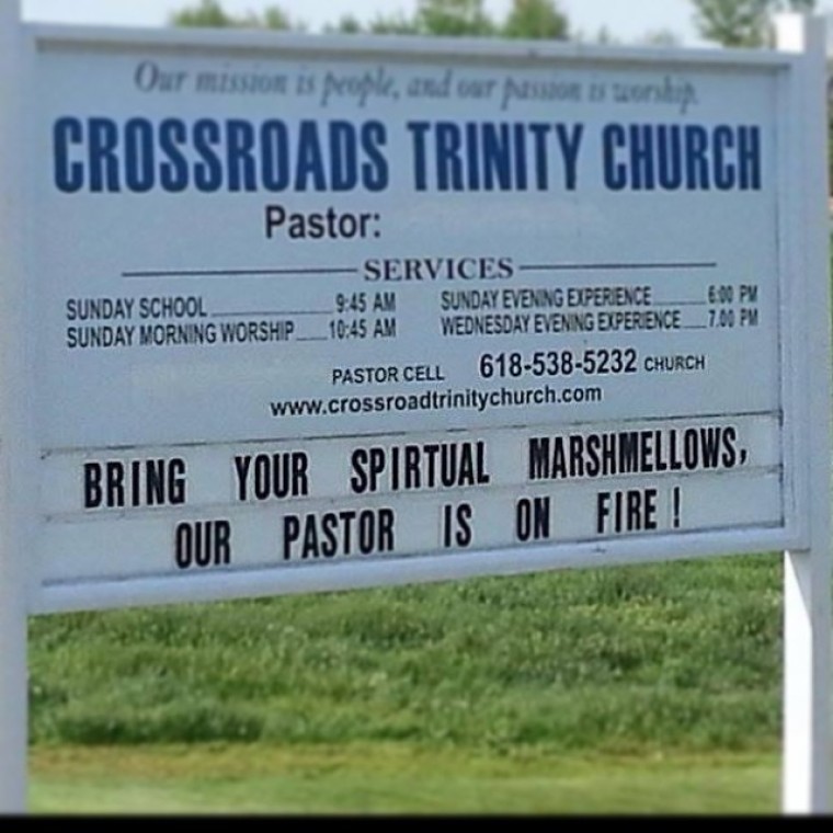 Church sign - marshmellow