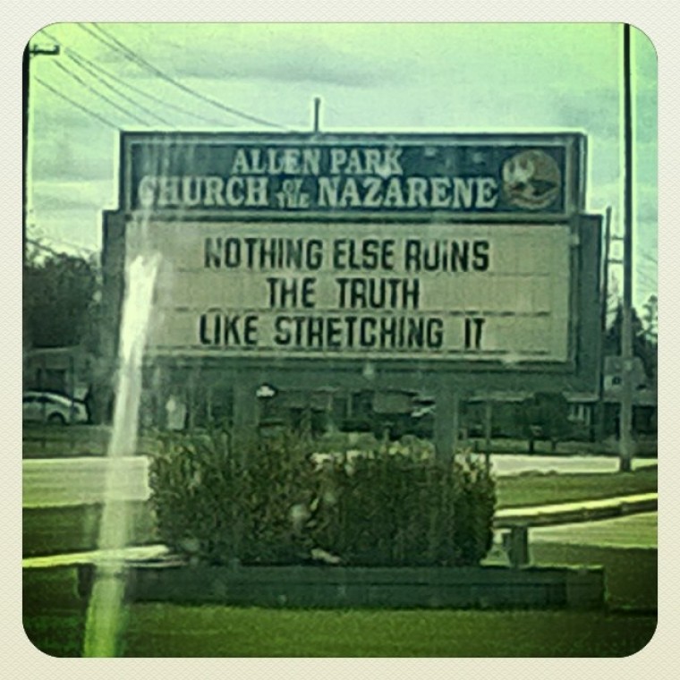 Church sign - truth