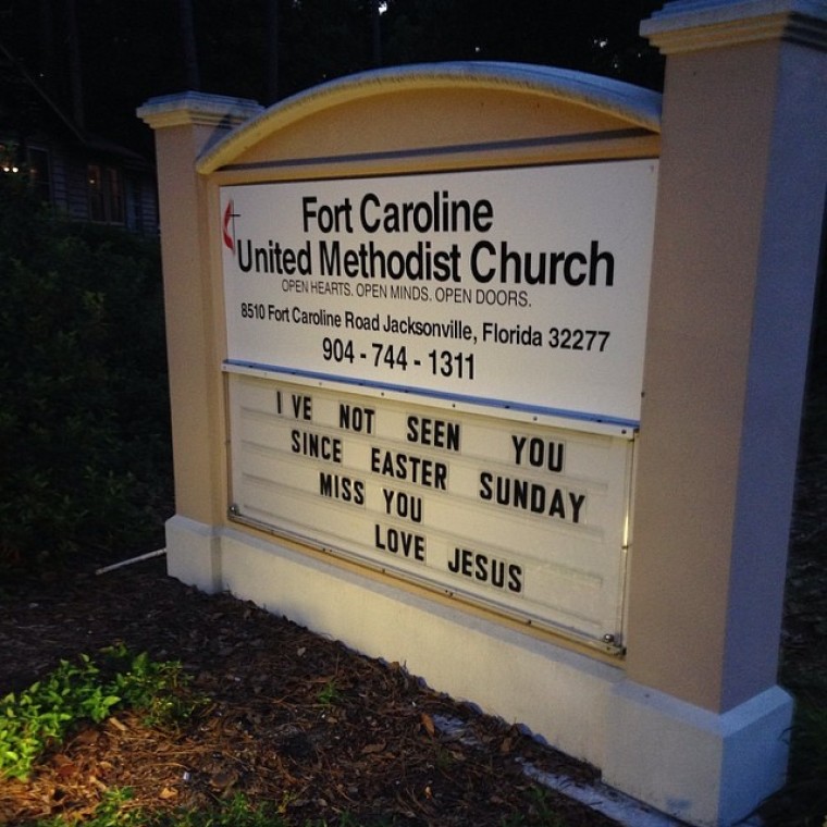 Church sign - Easter