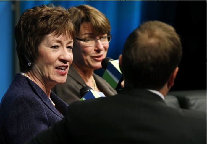 U.S. Sen. Susan Collins, R-Maine, is among those winning the backing of a gun-control group led by former U.S. Rep. Gabrielle Giffords and her husband, former astronaut Mark Kelly.