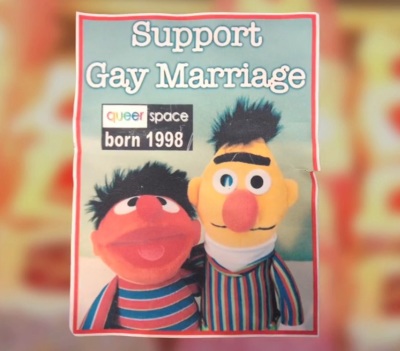 Bert and Ernie “support gay marriage” cake turned down by U.K. Christian bakery, facing threat of legal action in June 2014.