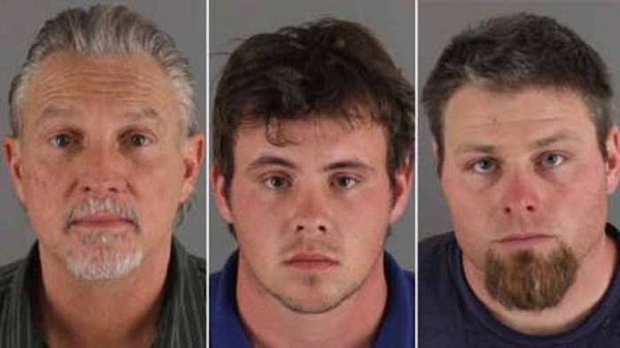 Lonny Remmers, Nicholas Craig and Darryl Jeter (left to right) are shown in these images provided by the Corona Police Department. The three pleaded guilty to abusing and torturing a 13-year-old boy.