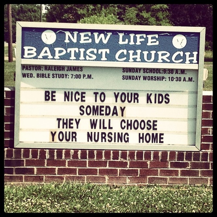 Church sign - nursing