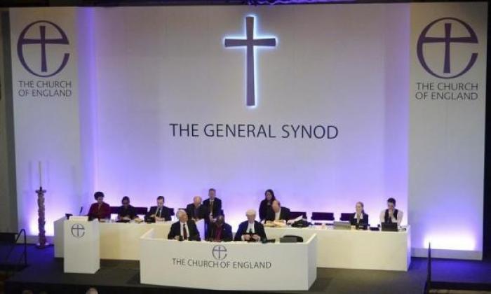 Members of the Church of England's Synod attend the session during which they will discuss and vote on the consecration of women bishops, in York, July 14, 2014.