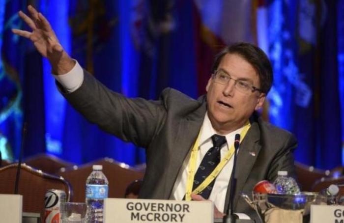 Republican Governor Pat McCrory of North Carolina makes remarks during a 'Growth and Jobs in America' discussion at the National Governors Association Winter Meeting in Washington, D.C. Feb. 23, 2014.