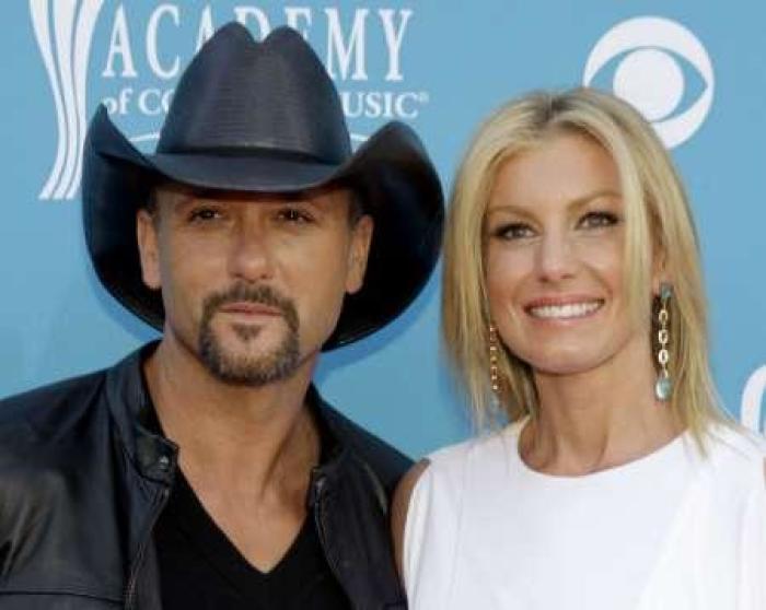Tim McGraw and his wife singer Faith Hill.