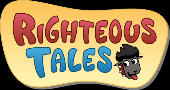 The logo for the interactive iOS app Righteous Tales.