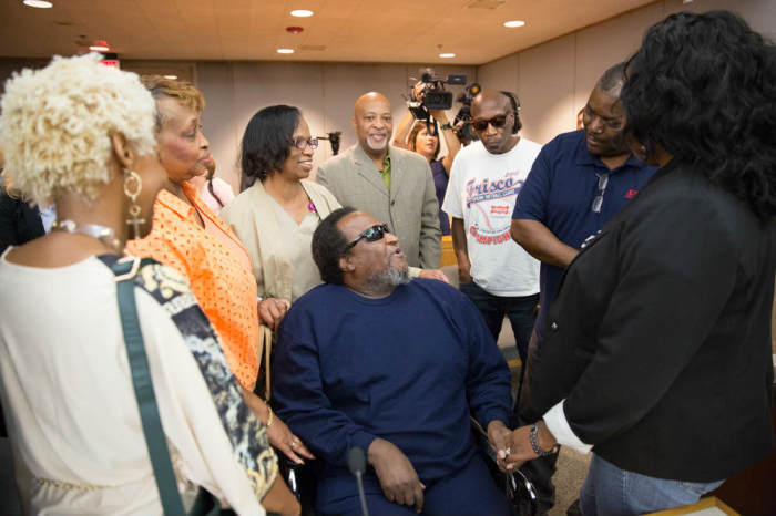 Michael Phillips, a 57-year-old Dallas man, was exonerated of a 1990 rape on Friday, July 25, 2014.