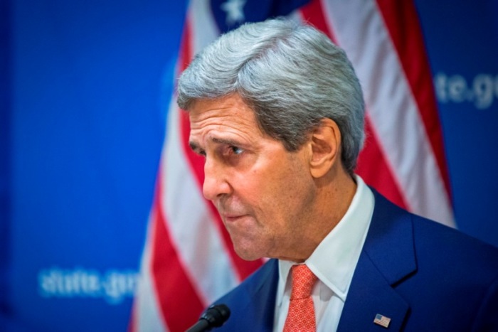 U.S. Secretary of State John Kerry announces a 72-hour humanitarian ceasefire between Israel and Hamas, while in New Delhi, India, Aug. 1, 2014.