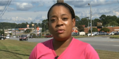 Tammy Brantly, leader of the prayer group, Dublin Girls Run, was told her group cannot pray at the Dublin Mall, in Dublin, Georgia, even before a meal, Aug. 5, 2014.