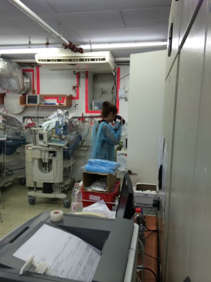 Bomb Shelter housing Bar Zilay hospital premature babies