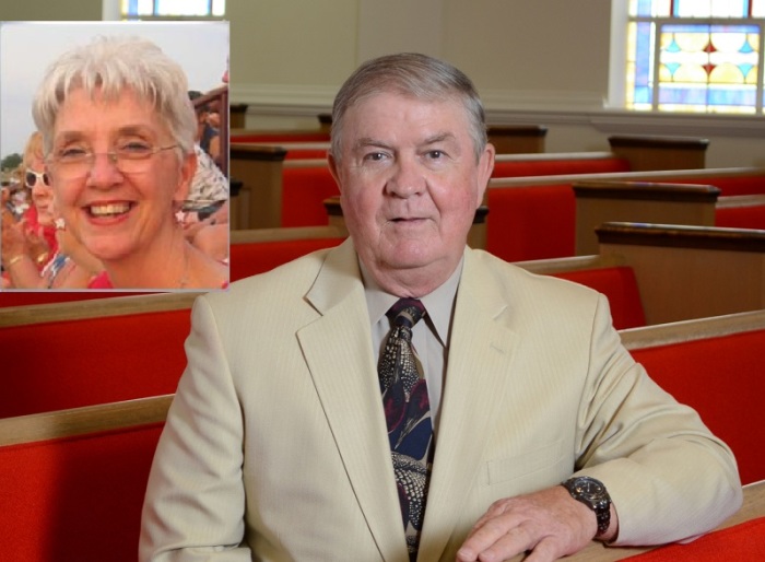 Rev. William 'Bill' Scott, 68 and his wife Charlotte (inset).