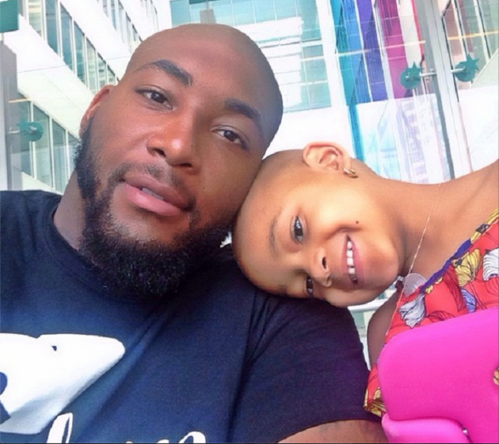 Cincinnati Bengals player, Devon Still, 25, and his cancer-stricken 4-year-old daughter leah.