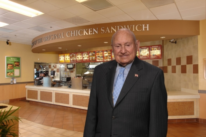 Truett Cathy in 2006. S. Truett Cathy died at 1:35 a.m. Monday at the age of 93.