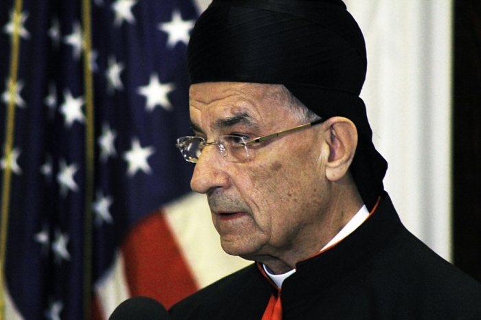 Patriarch Mar Bechara Boutros Cardinal Raï speaks at the In Defense of Christians press conference at the National Press Club in Washington, D.C. He explained that thousands of Middle East Christians have fled their homes or faced the wrath of Islamic State.