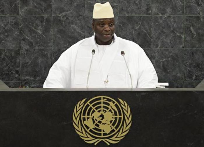 Gambian President Yahya Jammeh addresses the 68th United Nations General Assembly at U.N. headquarters in New York, September 27, 2013.
