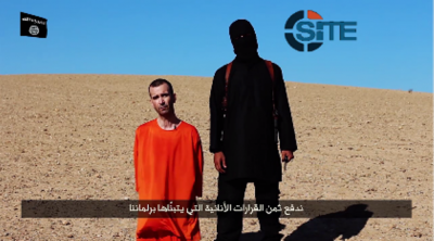 The Islamic State released a video showing the beheading of British captive David Cawthorne Haines, 44, and threatening to execute another Briton, Alan Henning. The 2 minute, 27 second video, entitled, 'A Message to the Allies of America,' was produced by the IS' al-Furqan Media Foundation, and was posted on Twitter on Sept. 13, 2014, according to the SITE Intelligence Group.