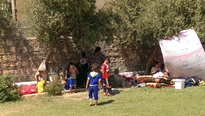 Iraq refugees at a camp in this undated photo.