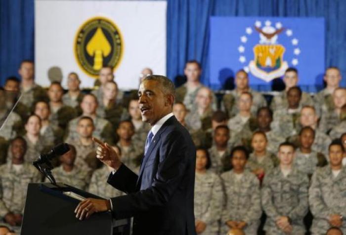 U.S. President Barack Obama speaks after a military briefing at U.S. Central Command at MacDill Air Force Base in Tampa, Florida, September 17, 2014.