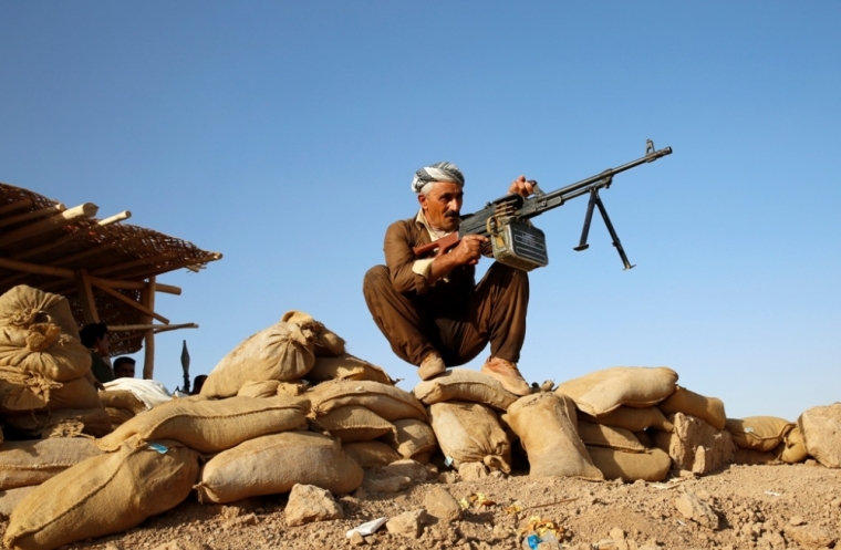 A Kurdish Peshmerga fighter