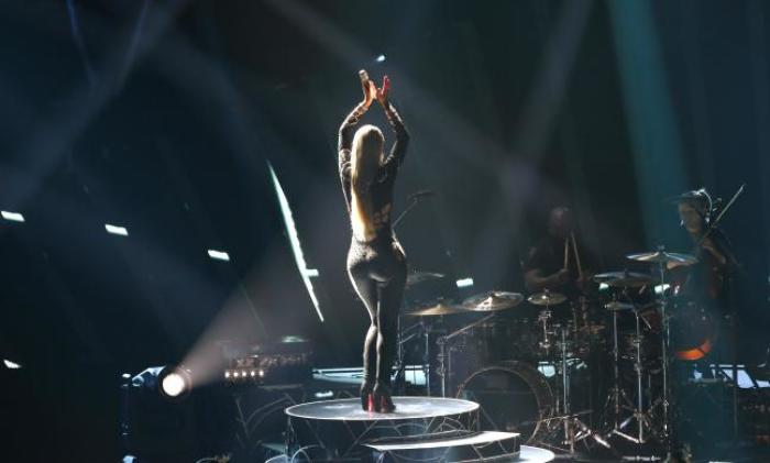 Australian rapper Iggy Azalea performs on stage