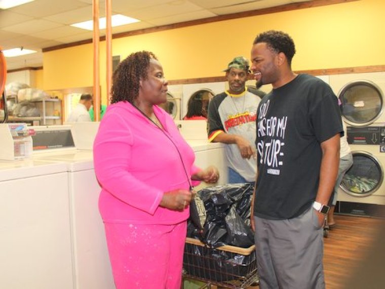 During the September 13 event Maryland Pastor Bobby Manning and his First Baptist Church of District Heights called the Laundromat Takeover, District Heights residents received unexpected treat. “We supplied laundry soap as well so all they had to do was bring their laundry and the machines were open and ready for them,” said Manning.