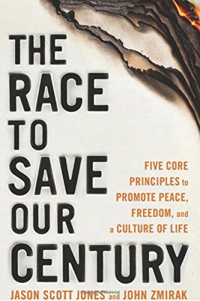 Book cover for The Race to Save Our Century by Jason Jones and John Zmirak, 2014.