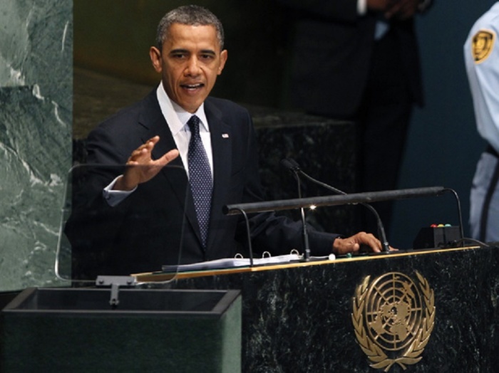President Barack Obama addresses the 67th United Nations General Assembly.