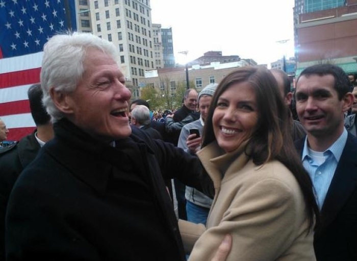 Attorney General Kathleen Kane and former President Bill Clinton.